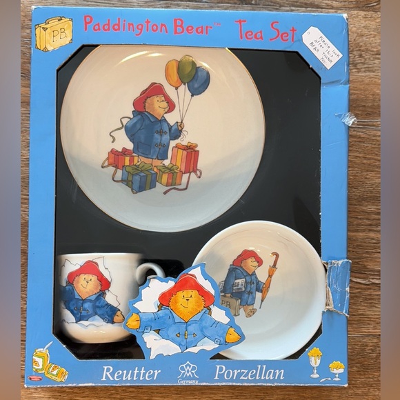 Reutter Other - Paddington Bear Tea Set 3 Pcs Childs Cup Bowl Plate Reutter Porzellan GERMANY